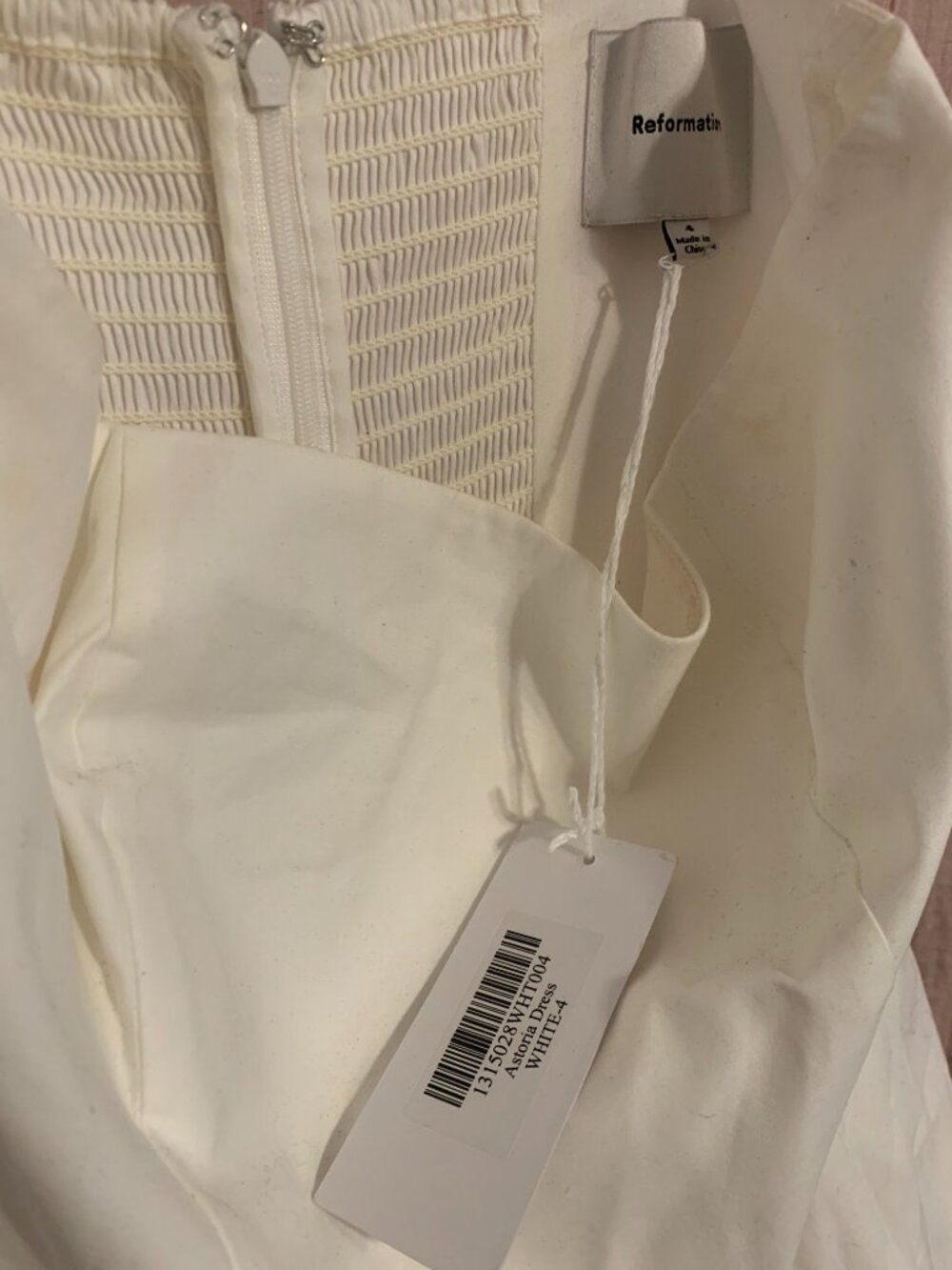Reformation Astoria Dress White Size 4 - Picture 4 of 6
